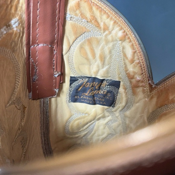 Size 8.5 B Tony Lama Brown Exotic Lizard Western Boots main image 5